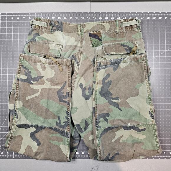 Vintage Cabelas Cargo Pants 36x30 80s M81 Woodland Camouflage USA Distressed - Picture 13 of 16